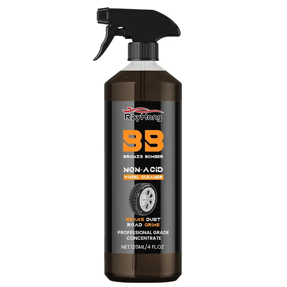 Powerful Wheel Cleaner 120ml Powerful Rim Brake Buster Spray Car Detailing Brake Dust Remover for Cleaning Wheels and Tires