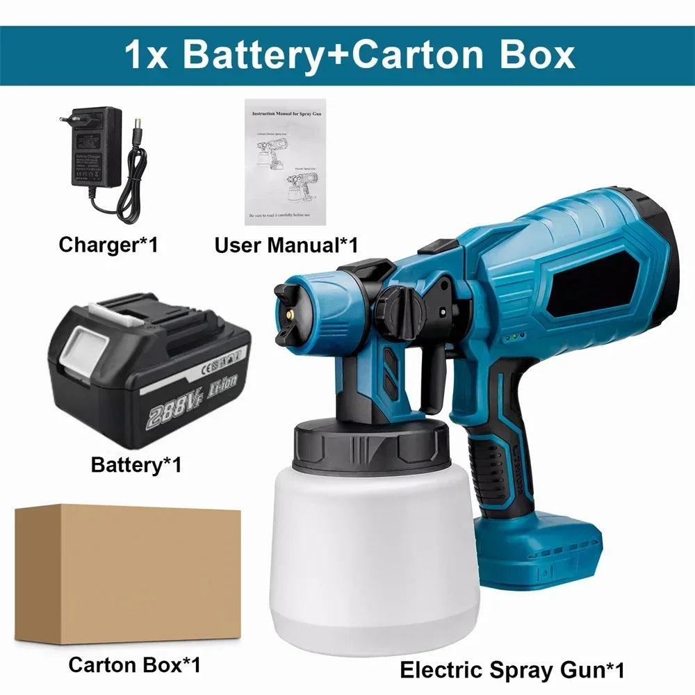 1000ML Cordless Paint Sprayer Spraying Tools For Makita 21V Battery Battery For Home Interior