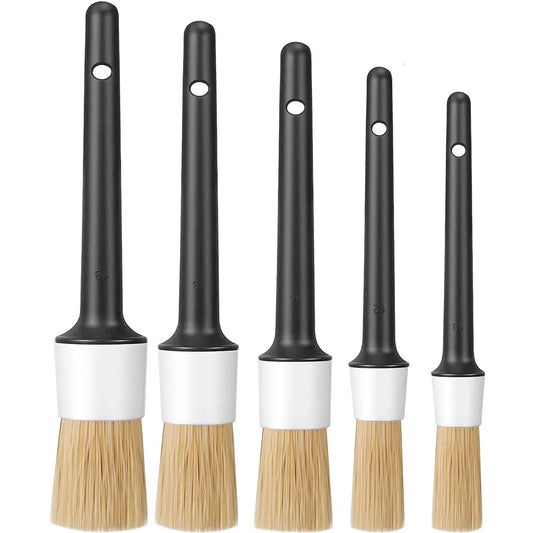 Car Detailing Brushes 5PCS Different Sized Car Detailing Brush Set Not Scratching Car Detailing Kit Premium Dense Car Detail