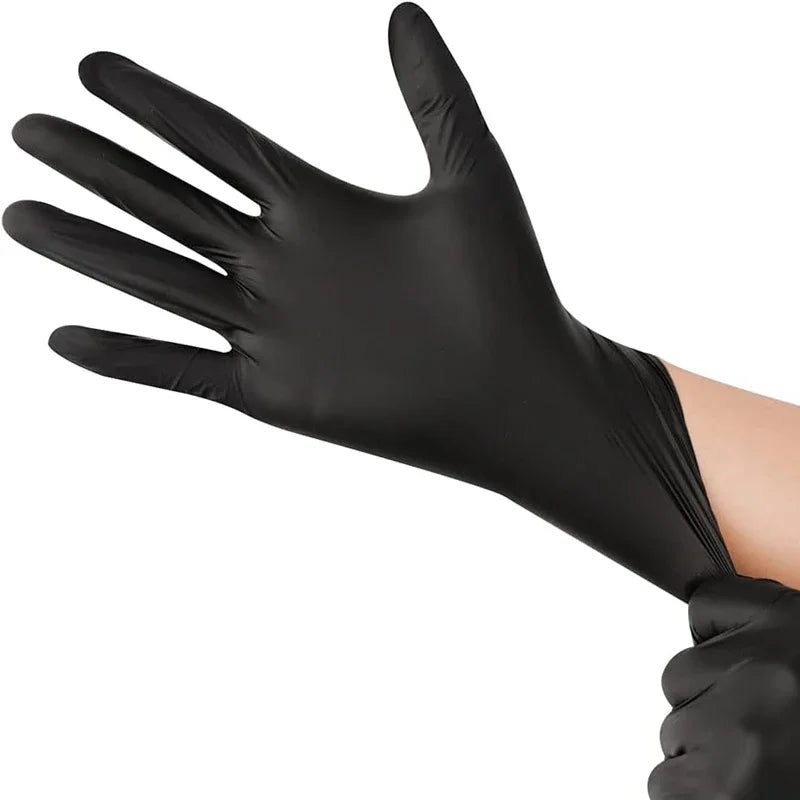 Gants Jetables Noirs en Nitrile – Ultra-Résistants