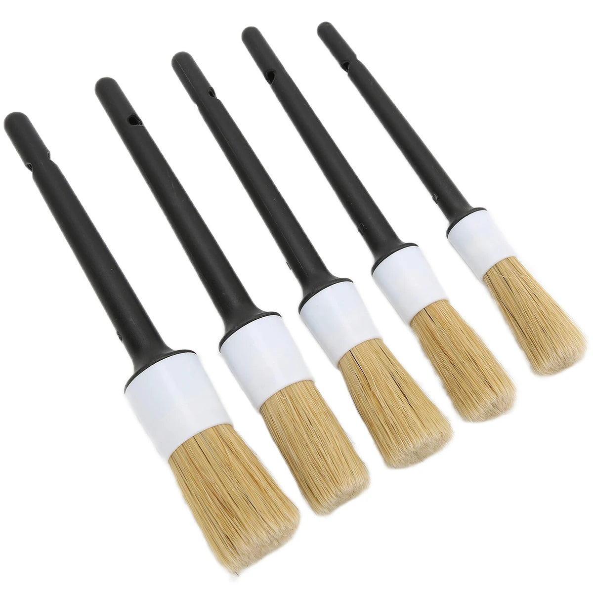 Car Detailing Brushes 5PCS Different Sized Car Detailing Brush Set Not Scratching Car Detailing Kit Premium Dense Car Detail