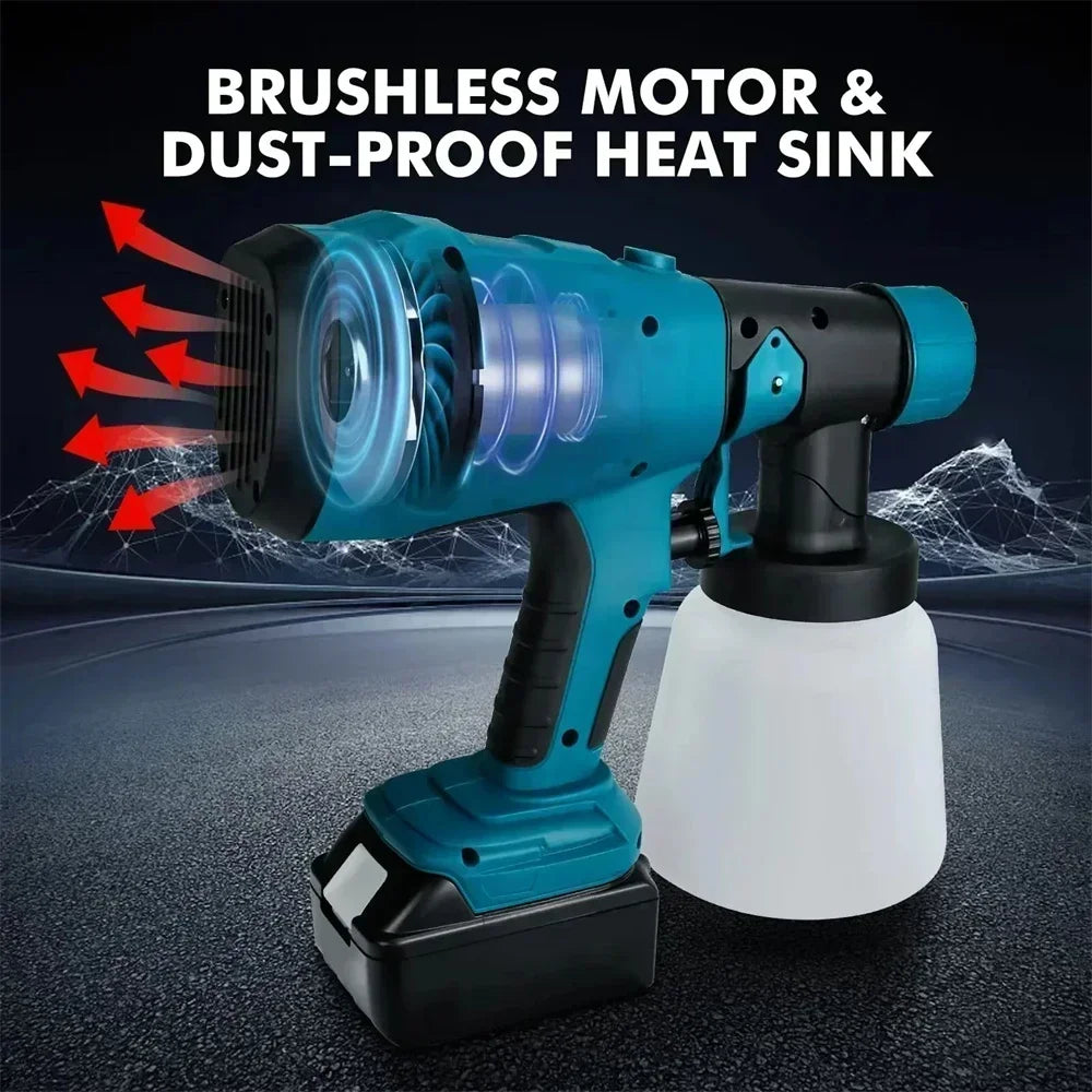 1000ML Cordless Paint Sprayer Spraying Tools For Makita 21V Battery Battery For Home Interior
